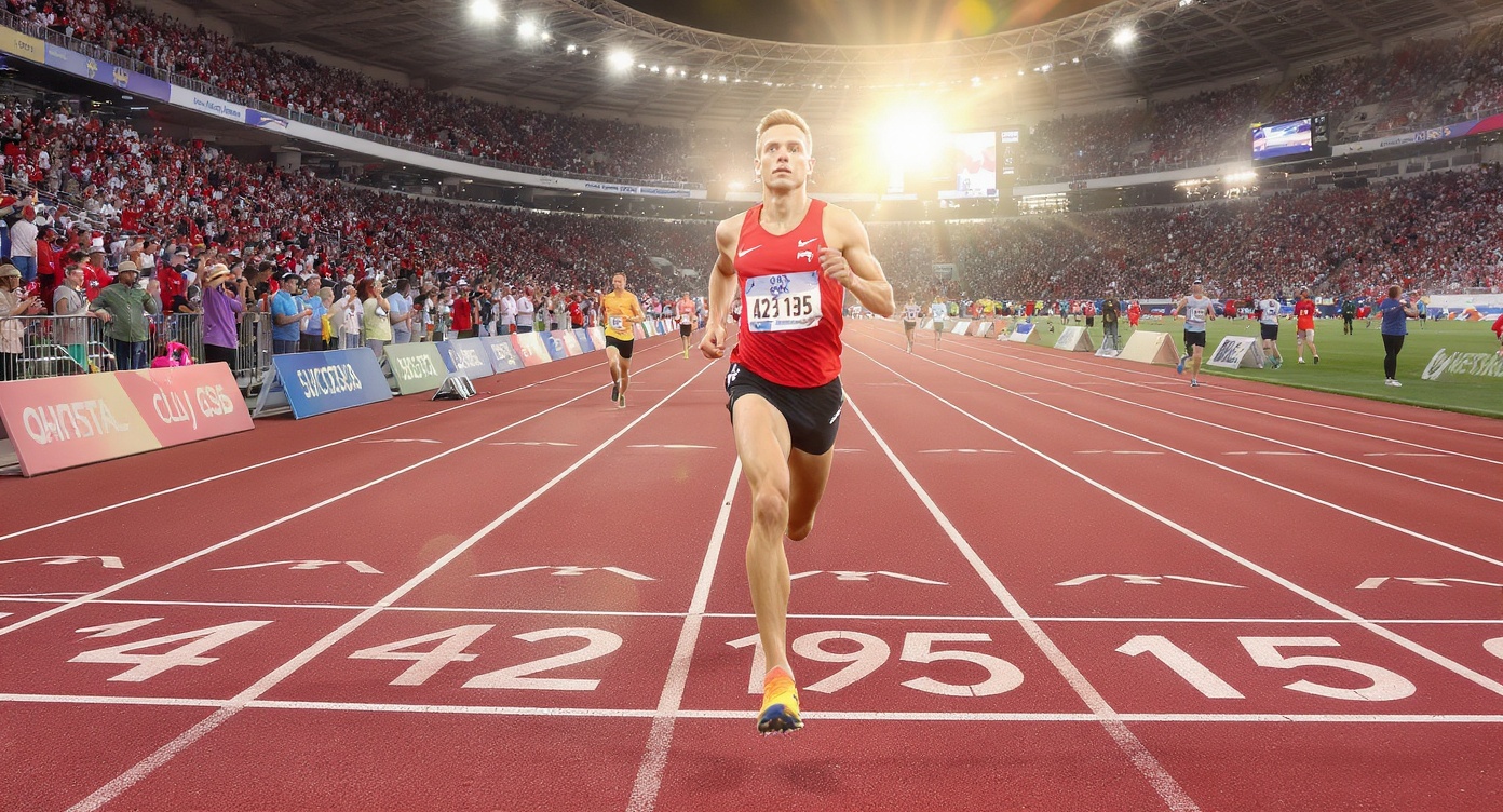 Löpare i maratonlopp