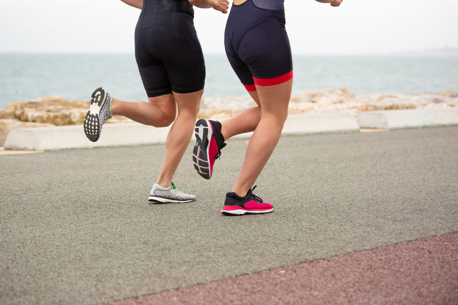 Löpning vid stranden
