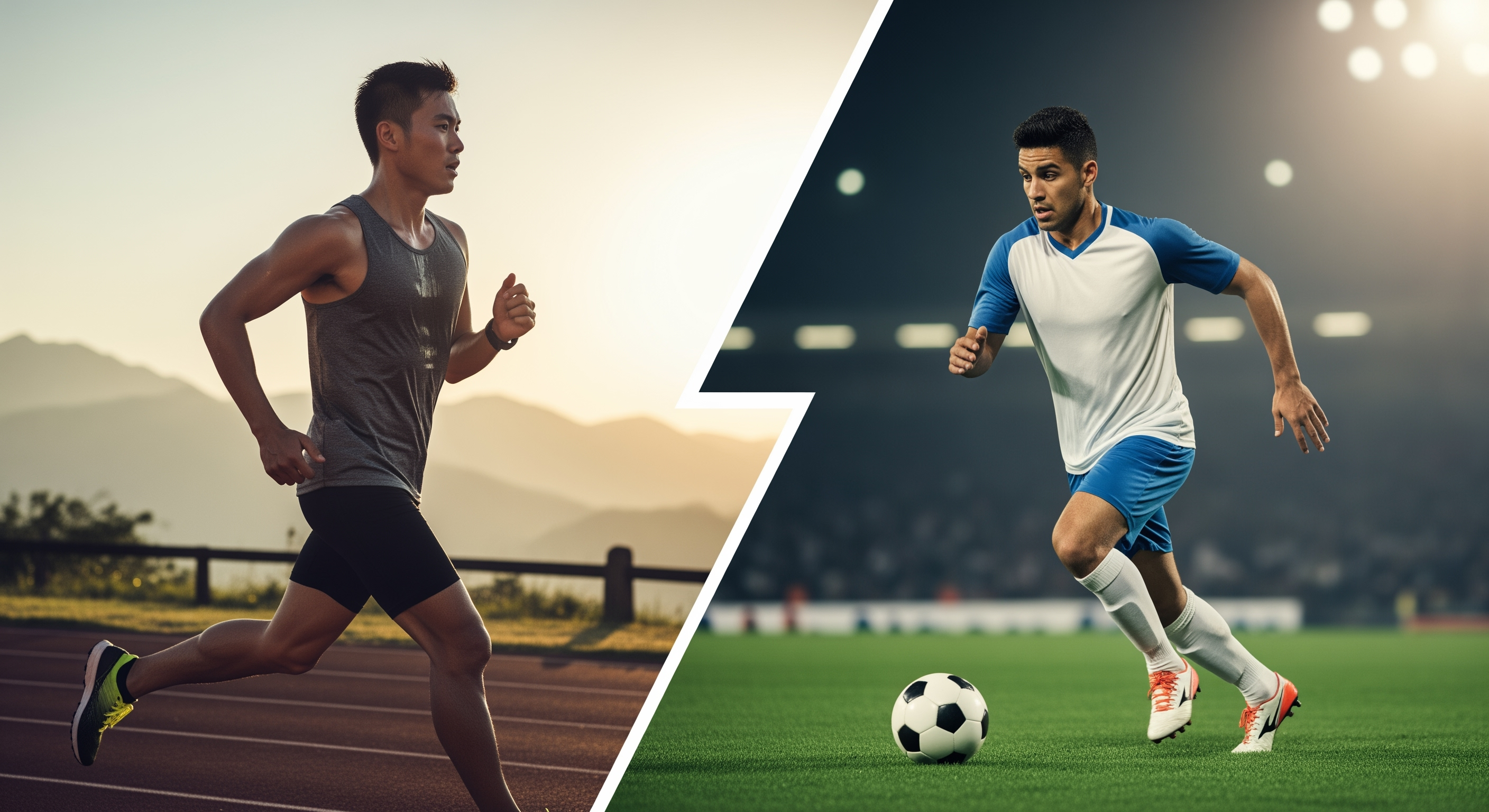 Löpare och fotbollsspelare