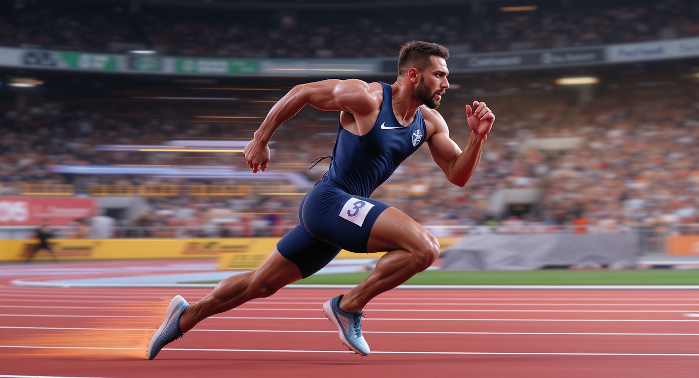 Löpare som styrketränar