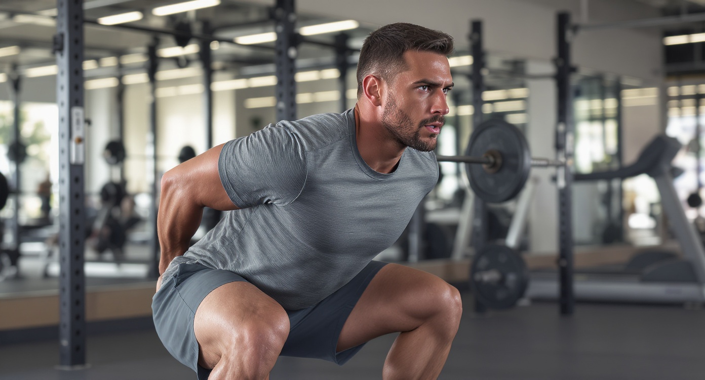 Person som gör tåhävningar