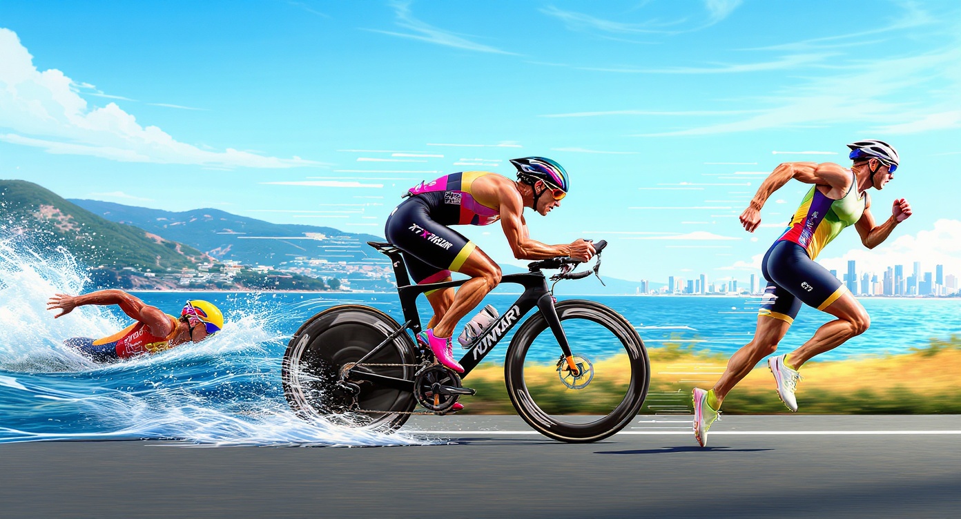 Triathlet i tävling